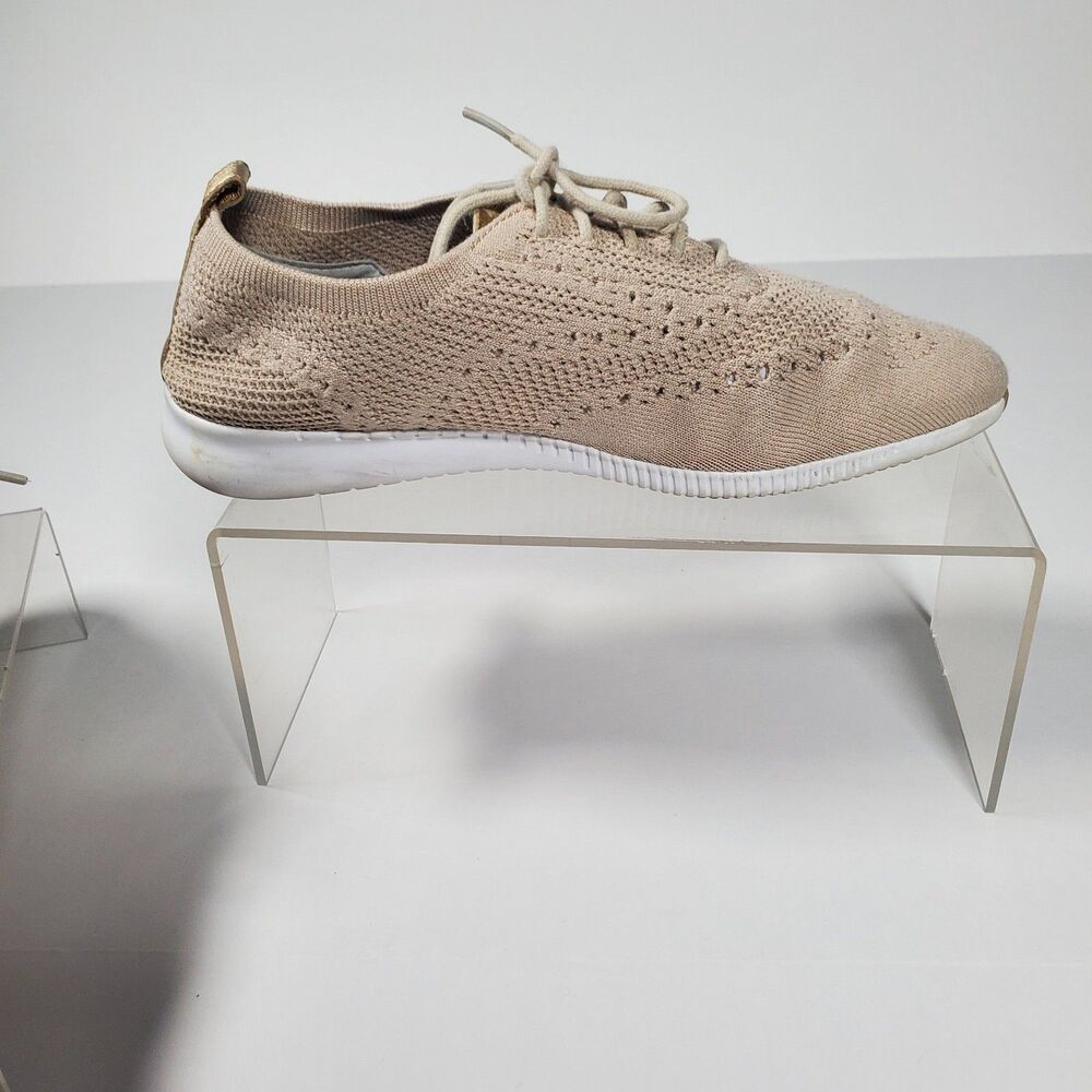 Cole Haan Women’s Sneakers Oxford Shoes Size 9B Beige Wingtip Knit Stitchlite - Picture 5 of 11